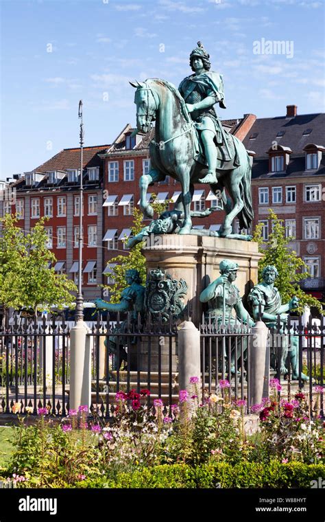 The Statue Of King Christian V Of Denmark In Kongens Nytorv Kings