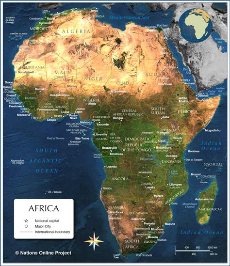 It is the world's 2nd largest and 2nd most populous continent. Map of Africa - Countries of Africa - Nations Online Project