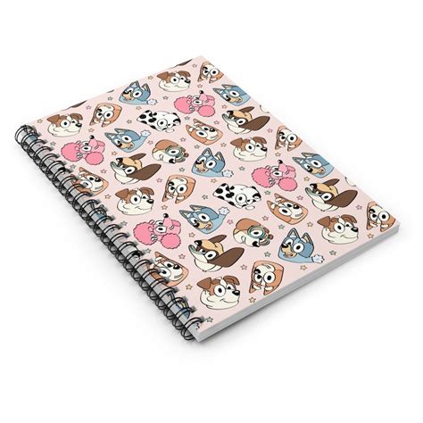 Pink Bluey Notebook Spiral Notebook Back To School Bingo Etsy