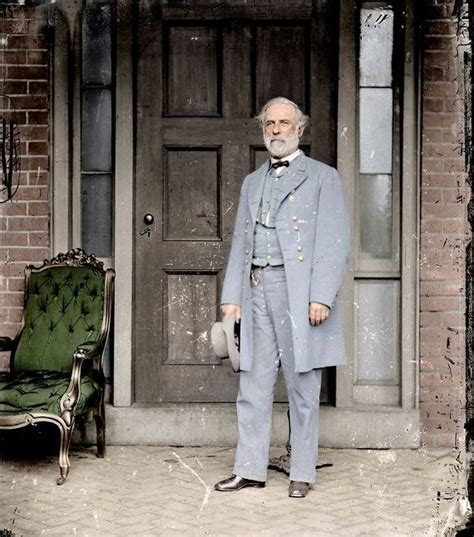 Robert E Lee Standing At The Stewart Lee House At 707 East Franklin