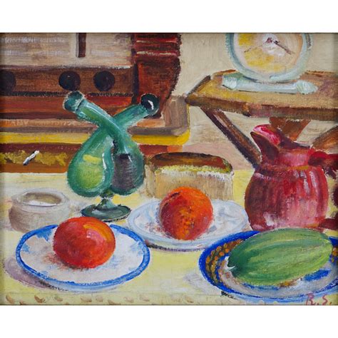 Ragnar Sandberg Swedish 1902 1972 Oil On Artist Board Still Life