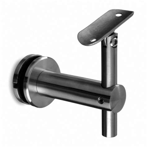 Adjustable Glass Handrail Bracket Round Mount In Stainless Steel For OD Tubing