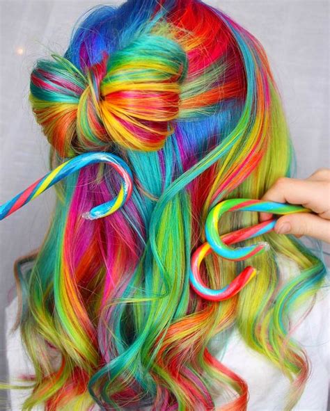 Rainbow Hair 30 Crazy Rainbow Hair Color Inspirations