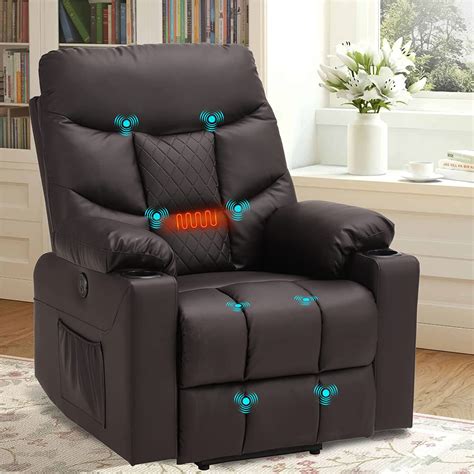 samery power recliner chair with massage and heat fabric electric recliners chair