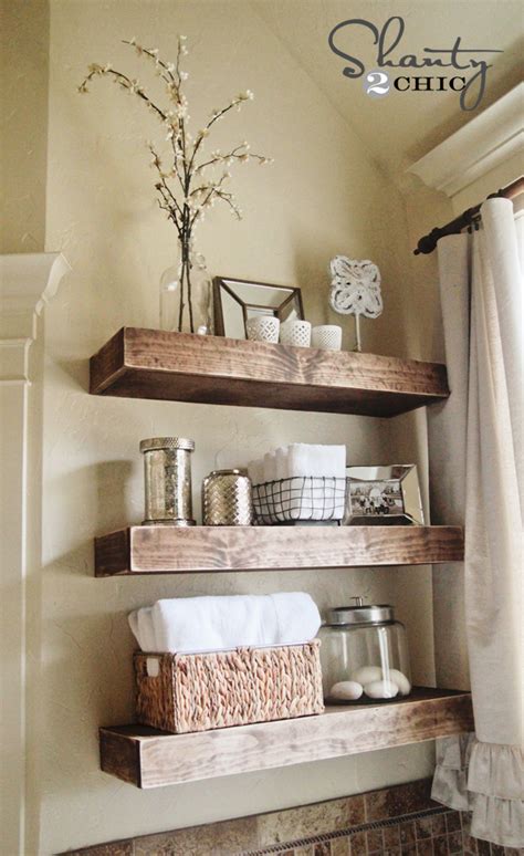 Floating shelves under the stairs. Easy DIY Floating Shelves! - Shanty 2 Chic