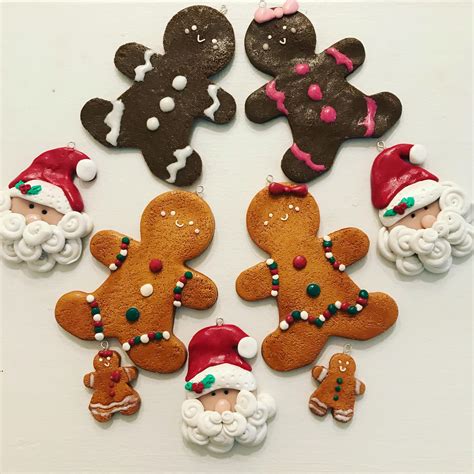 Polymer Clay Christmas Ornaments And Tiny Gingerbread Charms R
