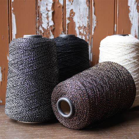 Wool Crepe With Metallic Twist Made In America Yarns