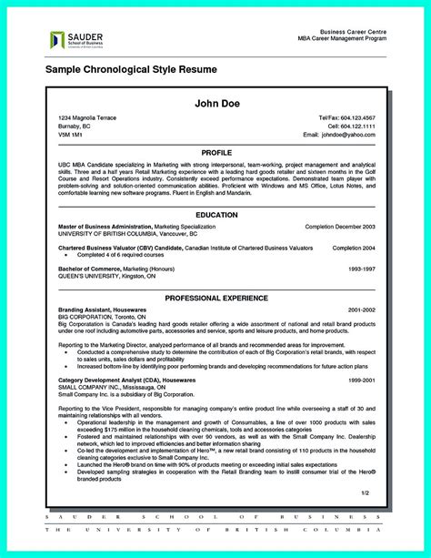 37 Chronological Resume Sample Pdf For Your Learning Needs