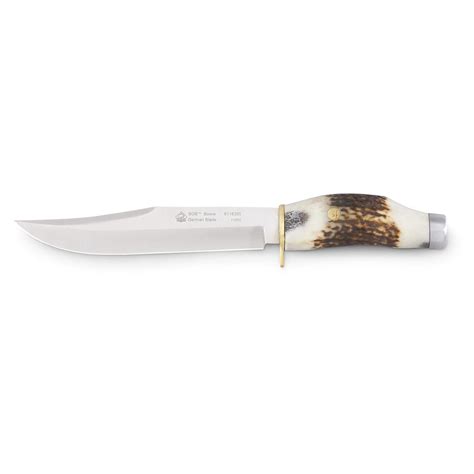 Puma Rolled Stag Bowie Knife 213692 Fixed Blade Knives At Sportsman