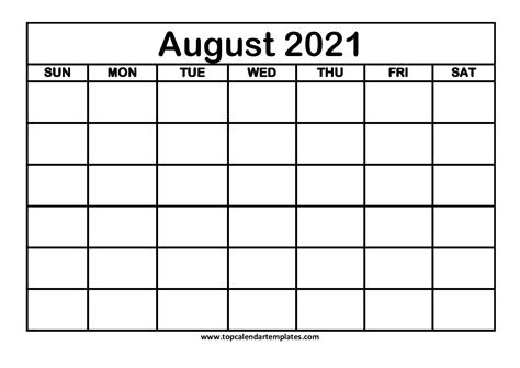 Print july 2021 calendar and enter your holidays, events and appointments. Free August 2021 Printable Calendar - Monthly Templates
