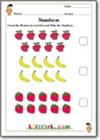 Prek by simple word problems grade/level: Fruits Counting Activity Sheet,First Grade Math Worksheet ...