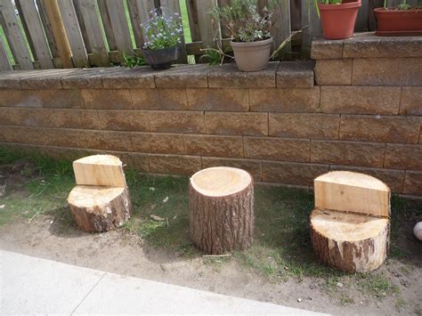 Table And Chairs From Tree Stumps Wait Till We Get The