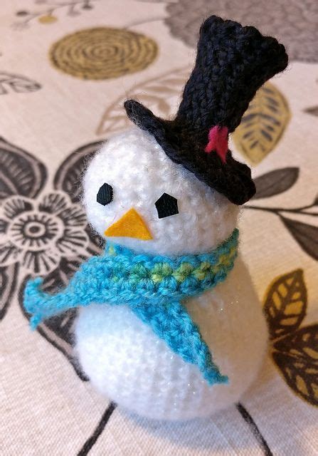 Snowman In Top Hat Snowman Christmas Crochet Hat Pattern