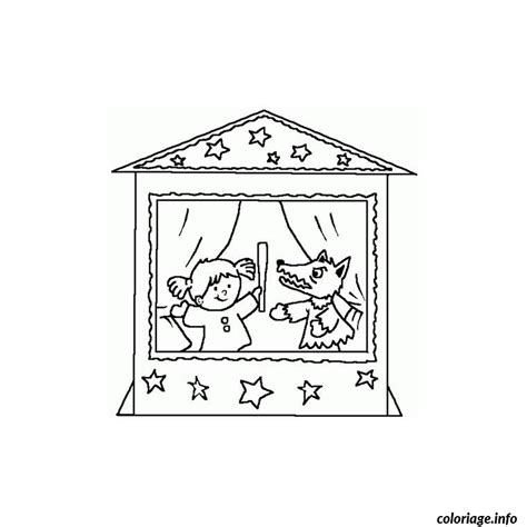 Coloriage theatre de marionnettes - JeColorie.com