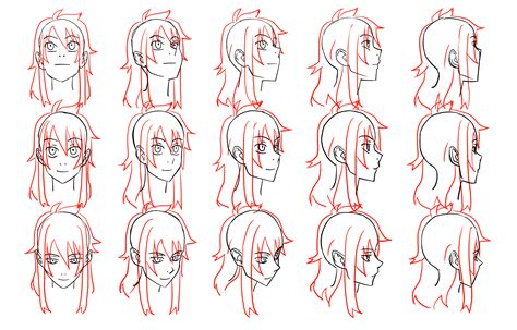 How To Draw Anime Head Angles Different Positions Head Manga
