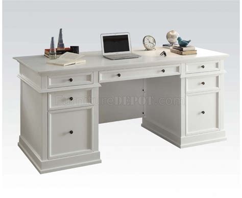 Daiki 92255 Office Desk In White By Acme