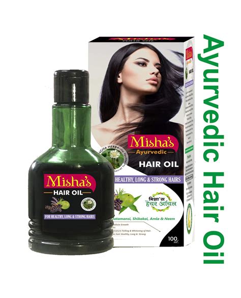 Buy Misha Ayurveda Hair Oil With Bhringraj Shikakai Shankpuspi Amla And Henna 100 Ml Anti