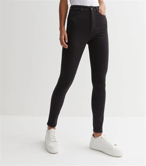 new look black lift and shape jenna skinny jeans