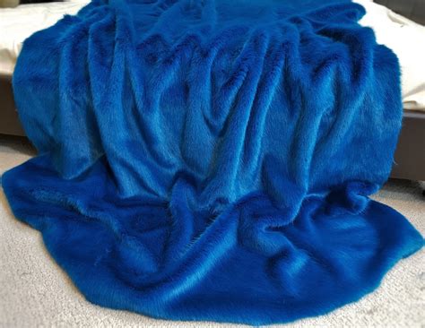 Azure Blue Faux Fur Throw Faux Fur Throws Fabric And Fashion