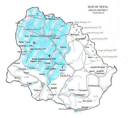 Map Of Dolpa District