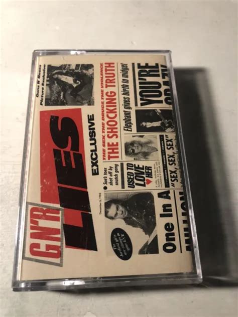 Guns N Roses G N R Lies 1988 Music Cassette Geffen M5g 24198 7