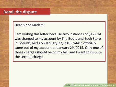 > dispute letter sample > dispute letter to false accusation. How to Write a Credit Card Dispute Letter (with Pictures)