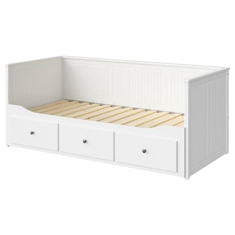 Hemnes Day Bed Frame With 3 Drawers White Single Ikea