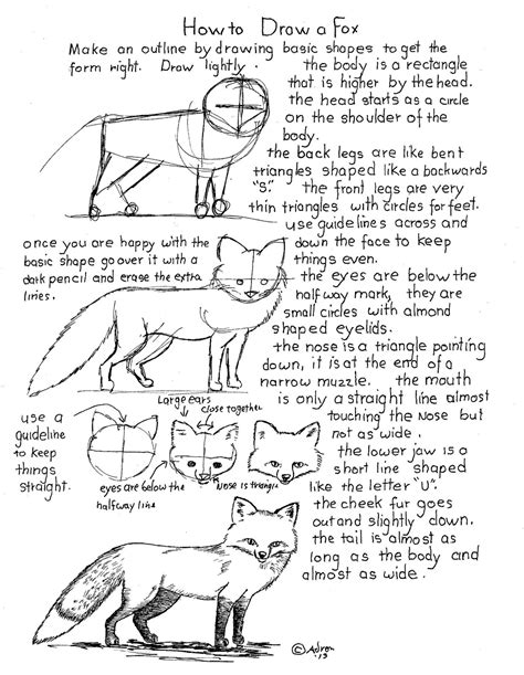 These lines will form the bow and stern, or front and back, of the ship. How to Draw Worksheets for The Young Artist: How to Draw A Fox Worksheet