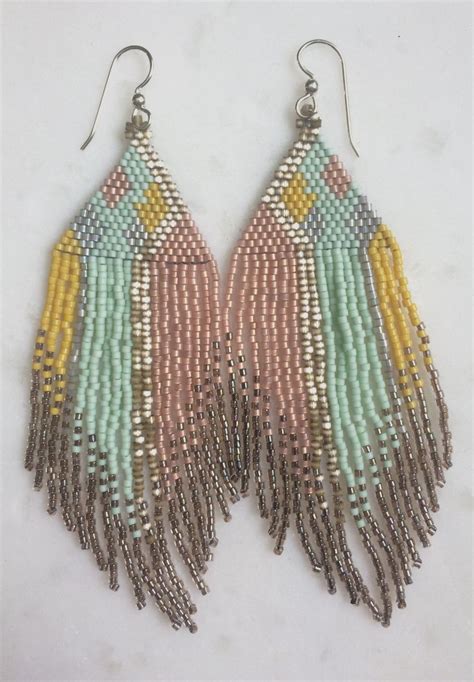 Beaded Chandelier Earrings Beaded Earrings Diy Beading Jewelery