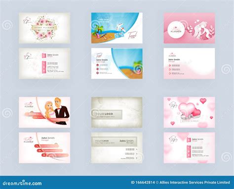 Modern Business Card Design for Event Planner, Travel Tour, Wedding