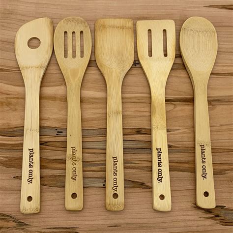 5 Piece Bamboo Utensil Set Plants Only