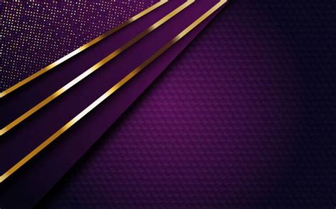 Premium Vector Luxury Dark Purple Background With Golden Stripe And