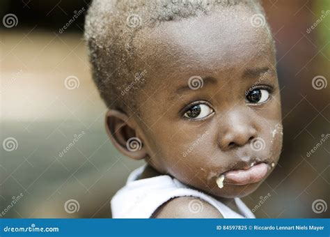 Sadness Despair Depression Symbol Little African Black Boy Crying