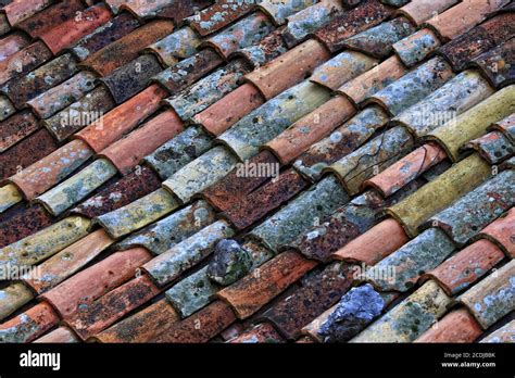 Old Roof Tile Stock Photo Alamy