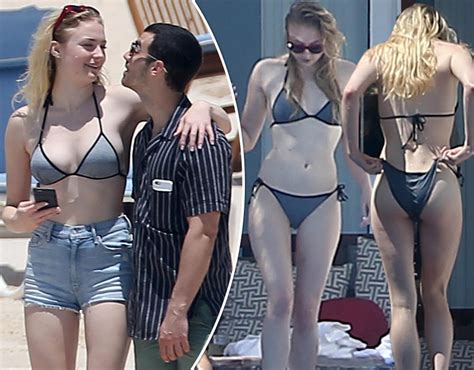 Game Of Thrones Sophie Turner Exposes Peachy Posterior In Bikini Clad Pda With Joe Jonas
