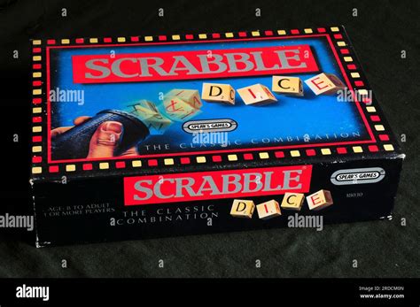 Scrabble Dice Word Game Stock Photo Alamy