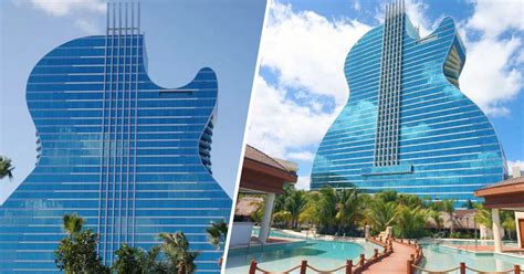 hard rock hotel shaped like a guitar opens in florida