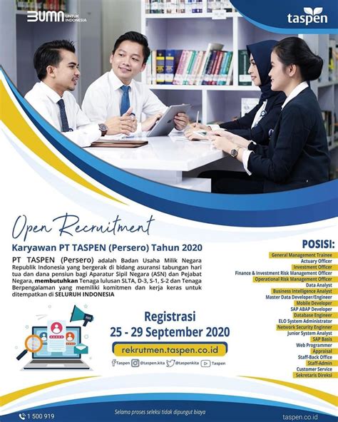 Info Loker BUMN Terbaru September 2020 Di PT TASPEN Persero