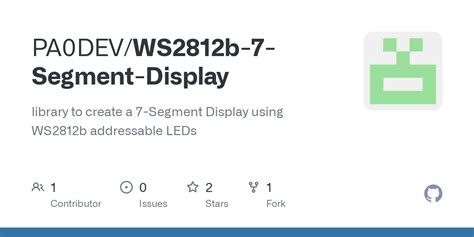 Github Pa0devws2812b 7 Segment Display Library To Create A 7