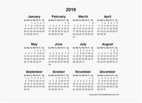 2020 Blank Yearly Calendar Template Free Printable Templates Printable Calendar 2022 Simple