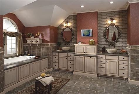 Choosing just the right mirror to complement a bathroom vanity takes careful consideration. French Bathroom in Stamford - natural wood, mirror | by kb ...