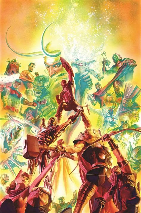 Avengers 25 75th Anniversary Ross Variantmarvelalex Ross Comic Art