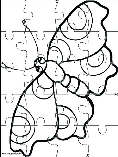 Puzzle Piece Coloring Page At Free Printable