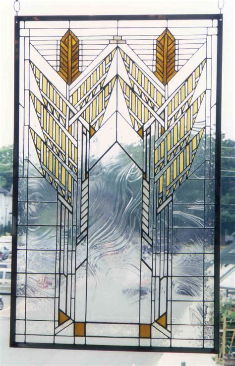 Frank Lloyd Wright S Prairie Sumach Stained Glass Panel By Gary Wilkinson Stained Glass Art