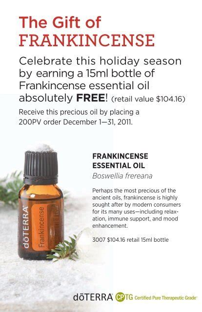 Frankincense D Terra Essential Oils