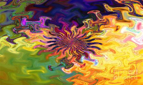 Psychedelic Flower A Fractal Abstract By Gina Manley Abstract