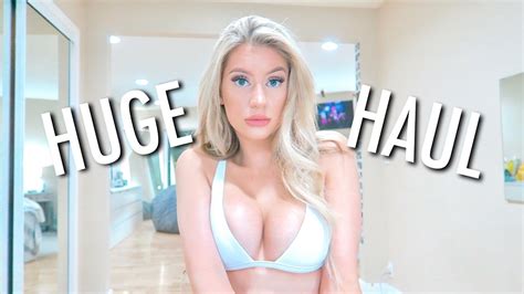 First Bikini Try On Haul With New Boobs Affordable And Trendy Youtube