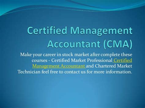 Certified Management Accountant Cma Course