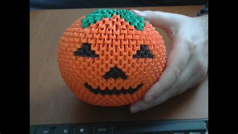 How to cook a pumpkin: How to make 3d origami Halloween pumpkin model2 - YouTube