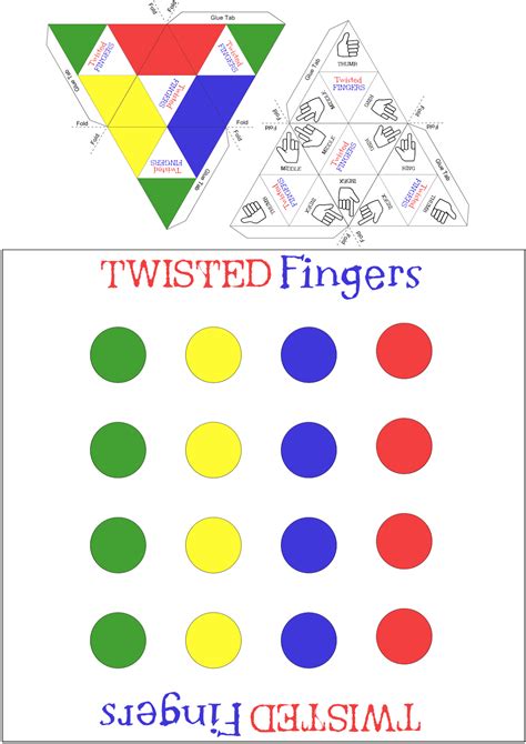 Pocket Change Charm Twisted Fingers Game Mini Twister Game